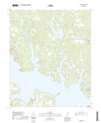 United States Geological Survey Lassater, TX (2022, 24000-Scale) digital map