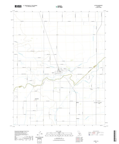 United States Geological Survey Laton, CA (2021, 24000-Scale) digital map