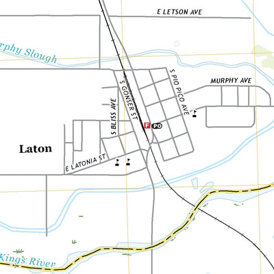 United States Geological Survey Laton, CA (2021, 24000-Scale) digital map