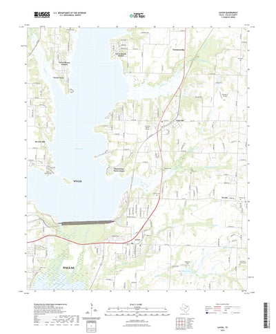 United States Geological Survey Lavon, TX (2022, 24000-Scale) digital map
