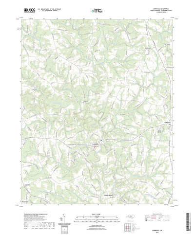 United States Geological Survey Lawndale, NC (2022, 24000-Scale) digital map