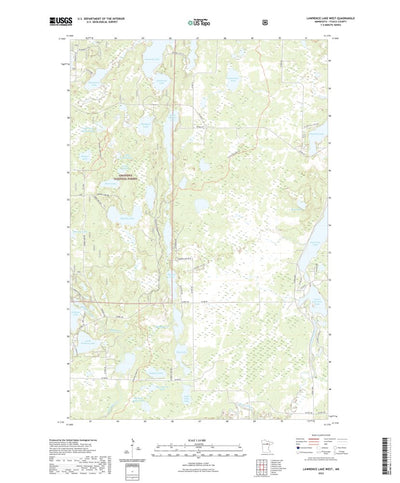 United States Geological Survey Lawrence Lake West, MN (2022, 24000-Scale) digital map