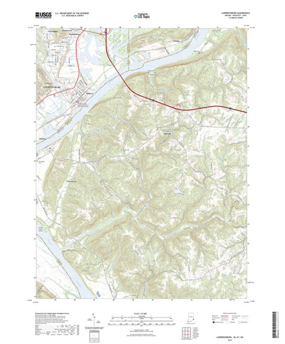 United States Geological Survey Lawrenceburg, IN (2022, 24000-Scale) digital map