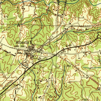 United States Geological Survey Lawrenceville, VA (1942, 62500-Scale) digital map