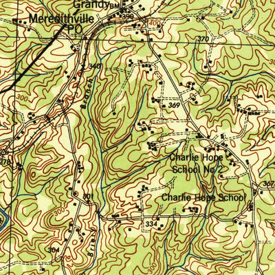 United States Geological Survey Lawrenceville, VA (1942, 62500-Scale) digital map