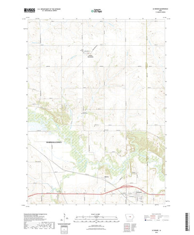 United States Geological Survey Le Grand, IA (2022, 24000-Scale) digital map