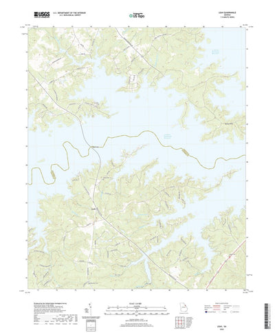 United States Geological Survey Leah, GA (2020, 24000-Scale) digital map