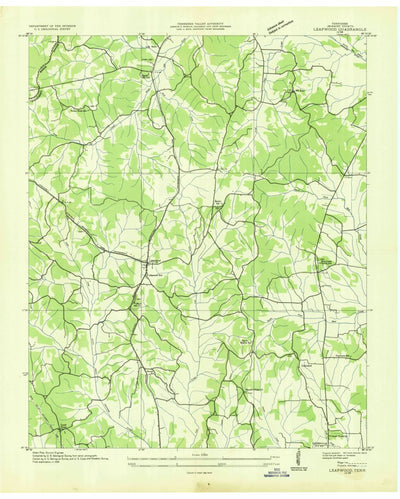 United States Geological Survey Leapwood, TN (1936, 24000-Scale) digital map