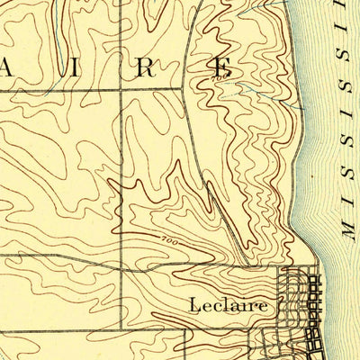 United States Geological Survey Leclaire, IA-IL (1892, 62500-Scale) digital map