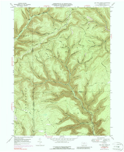 United States Geological Survey Lee Fire Tower, PA (1947, 24000-Scale) digital map