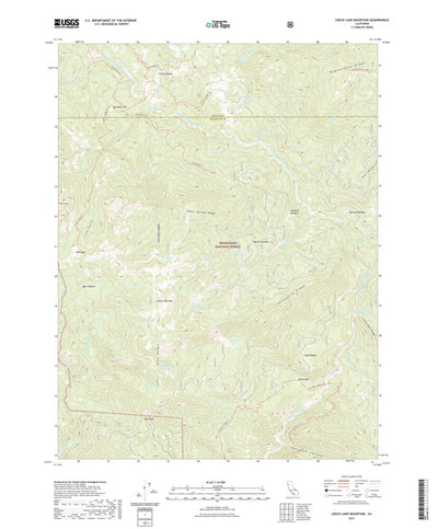 United States Geological Survey Leech Lake Mountain, CA (2021, 24000-Scale) digital map
