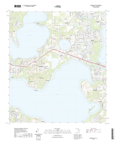 United States Geological Survey Leesburg East, FL (2021, 24000-Scale) digital map