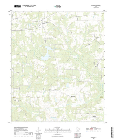 United States Geological Survey Leesburg, TX (2022, 24000-Scale) digital map