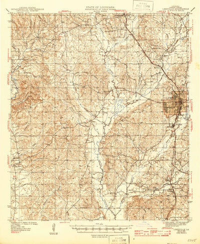 United States Geological Survey Leesville, LA (1946, 62500-Scale) digital map