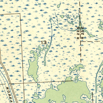 United States Geological Survey Leeville, LA (1935, 31680-Scale) digital map