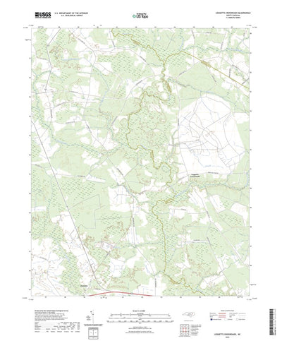 United States Geological Survey Leggetts Crossroads, NC (2022, 24000-Scale) digital map