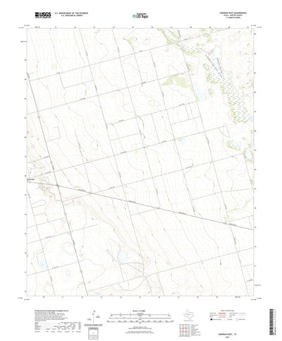 United States Geological Survey Lenorah East, TX (2022, 24000-Scale) digital map