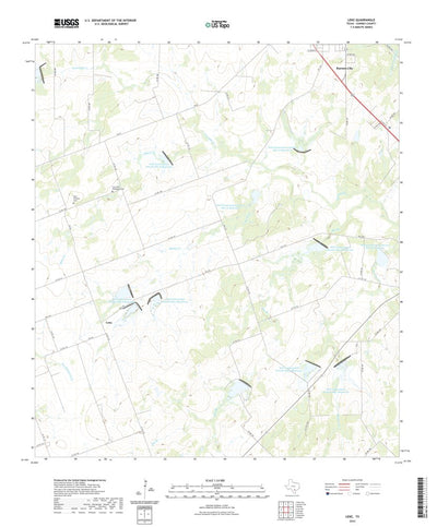 United States Geological Survey Lenz, TX (2022, 24000-Scale) digital map
