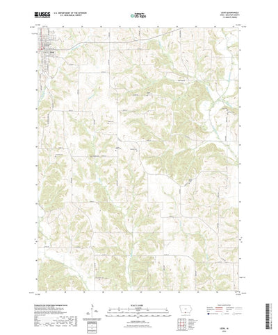 United States Geological Survey Leon, IA (2022, 24000-Scale) digital map