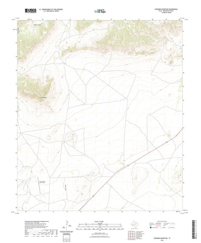 United States Geological Survey Leonard Mountain, TX (2022, 24000-Scale) digital map