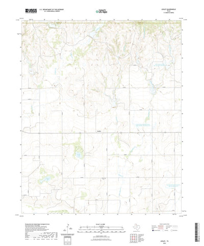 United States Geological Survey Lesley, TX (2022, 24000-Scale) digital map