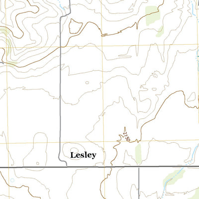 United States Geological Survey Lesley, TX (2022, 24000-Scale) digital map