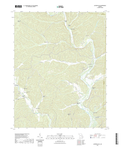 United States Geological Survey Lesterville SE, MO (2021, 24000-Scale) digital map