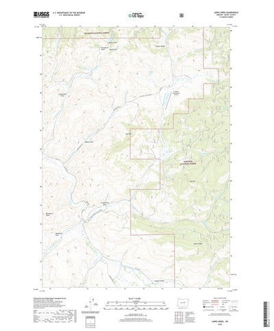 United States Geological Survey Lewis Creek, OR (2020, 24000-Scale) digital map