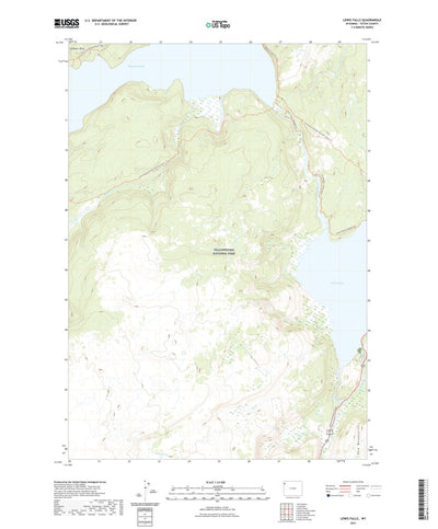 United States Geological Survey Lewis Falls, WY (2021, 24000-Scale) digital map