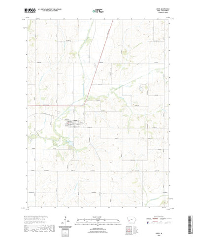 United States Geological Survey Lewis, IA (2022, 24000-Scale) digital map