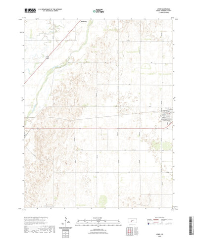 United States Geological Survey Lewis, KS (2022, 24000-Scale) digital map