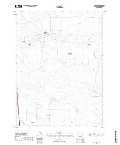United States Geological Survey Lewis Ranch, WY (2021, 24000-Scale) digital map