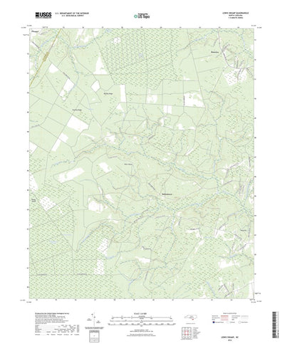 United States Geological Survey Lewis Swamp, NC (2022, 24000-Scale) digital map