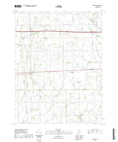 United States Geological Survey Lewisville, IN (2022, 24000-Scale) digital map
