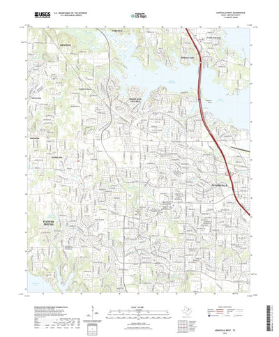 United States Geological Survey Lewisville West, TX (2022, 24000-Scale) digital map