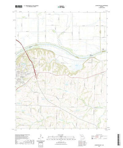 United States Geological Survey Lexington East, MO (2021, 24000-Scale) digital map