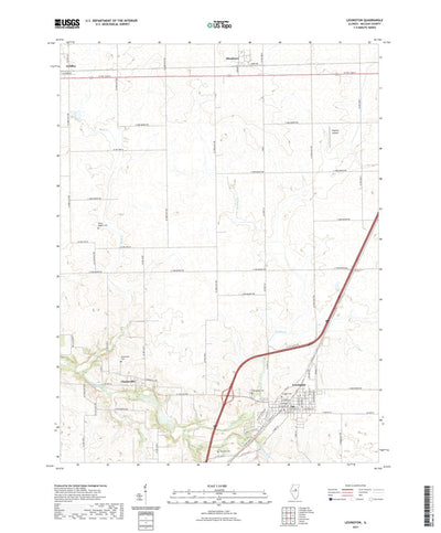 United States Geological Survey Lexington, IL (2021, 24000-Scale) digital map