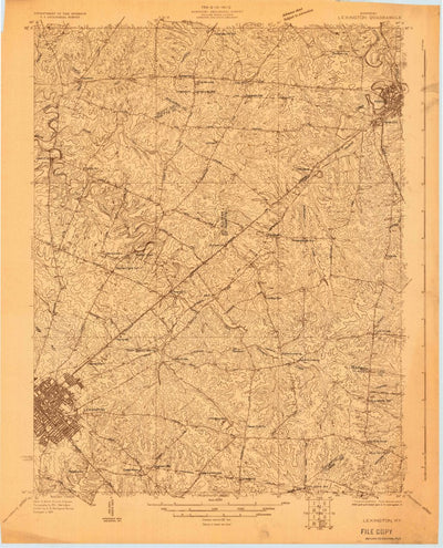 United States Geological Survey Lexington, KY (1927, 48000-Scale) digital map