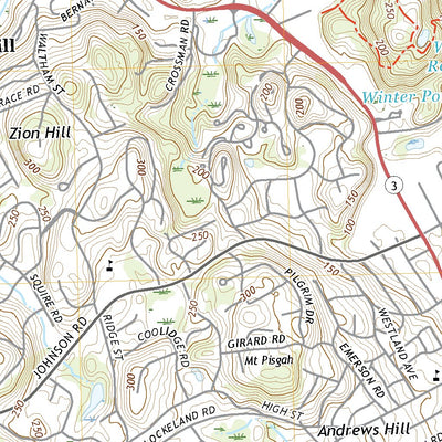 United States Geological Survey Lexington, MA (2021, 24000-Scale) digital map