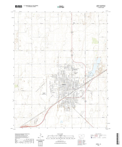 United States Geological Survey Liberal, KS (2022, 24000-Scale) digital map