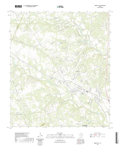 United States Geological Survey Liberty Hill, TX (2022, 24000-Scale) digital map