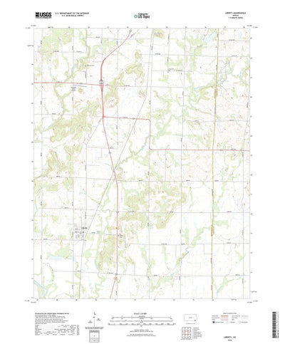 United States Geological Survey Liberty, KS (2022, 24000-Scale) digital map