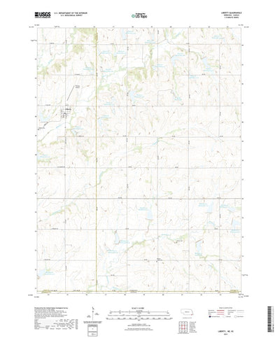 United States Geological Survey Liberty, NE (2021, 24000-Scale) digital map