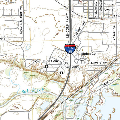United States Geological Survey Lincoln West, IL (2021, 24000-Scale) digital map