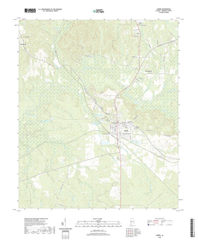 United States Geological Survey Linden, AL (2020, 24000-Scale) digital map