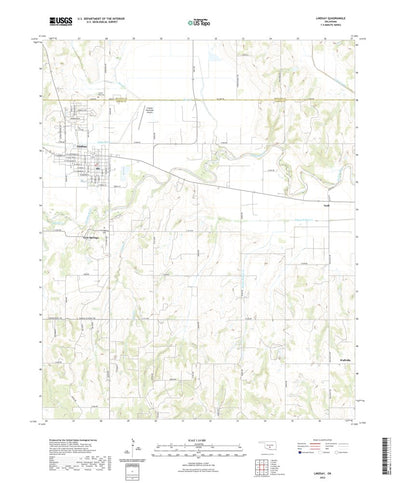 United States Geological Survey Lindsay, OK (2022, 24000-Scale) digital map