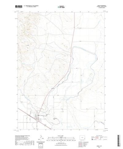United States Geological Survey Lingle, WY (2021, 24000-Scale) digital map
