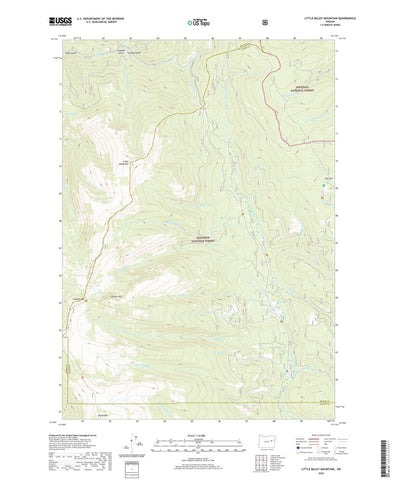 United States Geological Survey Little Baldy Mountain, OR (2020, 24000-Scale) digital map