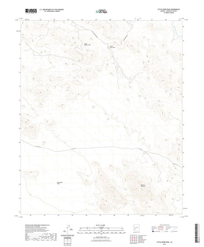 United States Geological Survey Little Horn Peak, AZ (2021, 24000-Scale) digital map