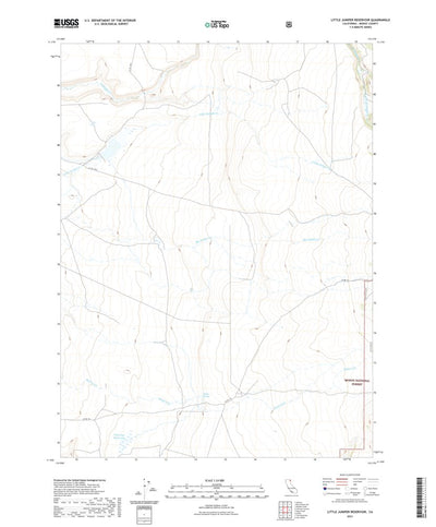 United States Geological Survey Little Juniper Reservoir, CA (2021, 24000-Scale) digital map